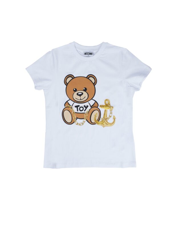 T SHIRT M/C BIANCO OTTICO STAMPA ORSO
