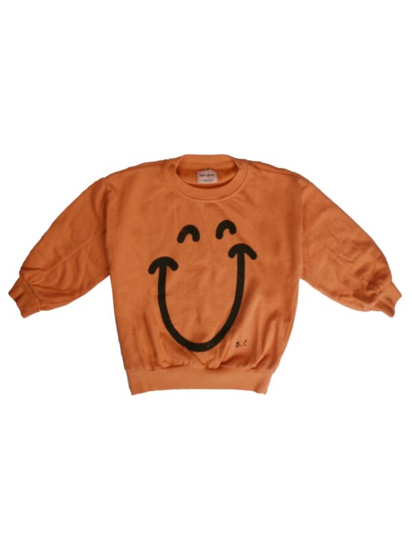 FELPA GIROCOLLO ARANCIONE SMILE