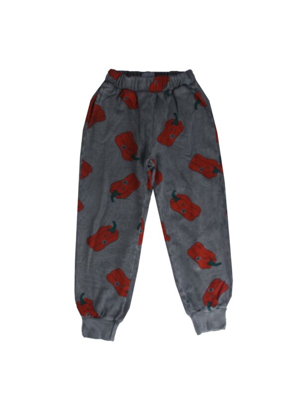 PANTALONE GRIGIO STAMPA PEPERONE