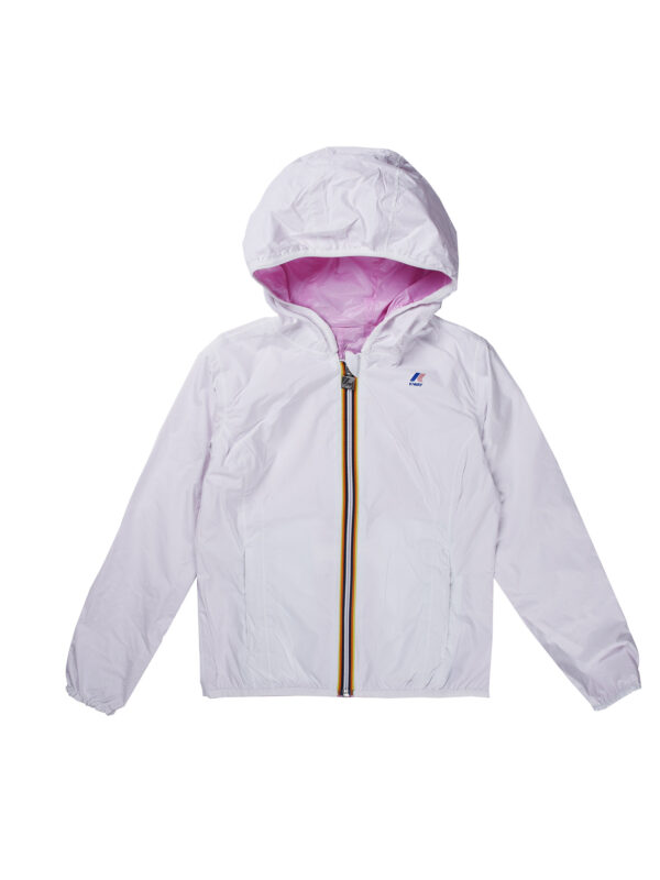 K-WAY REVERSIBILE BIANCO E ROSA