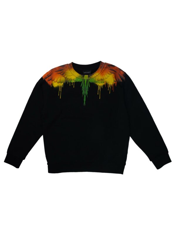 "SWEATSHIRT ""WINGS SPRAY"" NERO"