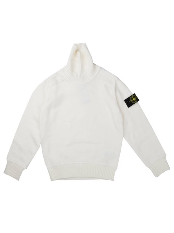 MAGLIA COLLO ALTO BIANCO