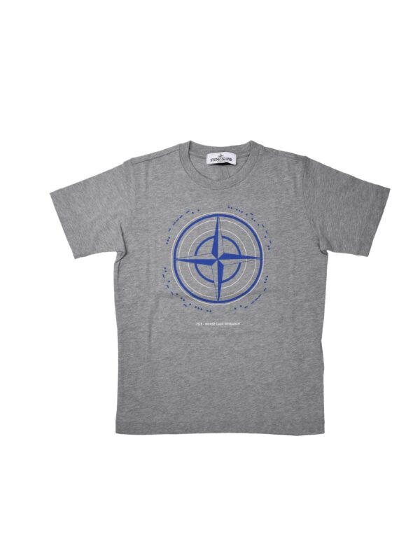 T SHIRT MANICA CORTA GRIGIO LOGO BLUETTE
