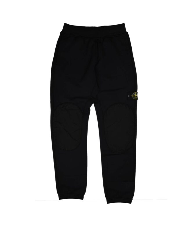 PANTALONE IN FELPA NERO CON INSERTI NYLO