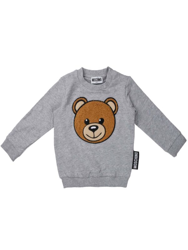 FELPA GIROCOLLO GRIGIO CON ORSO
