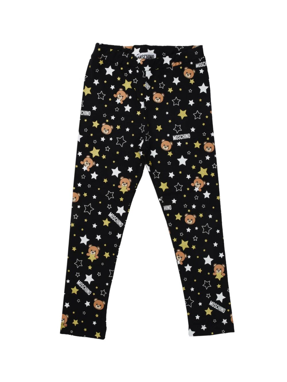 LEGGINGS NERO STAMPA ORSI E STELLE