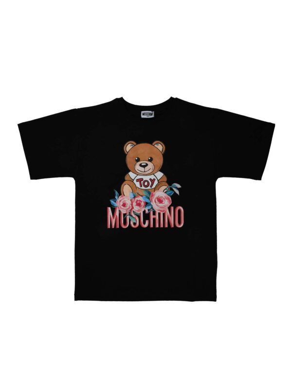T SHIRT MAXI NERA MANICA CORTA CONSTAMPA