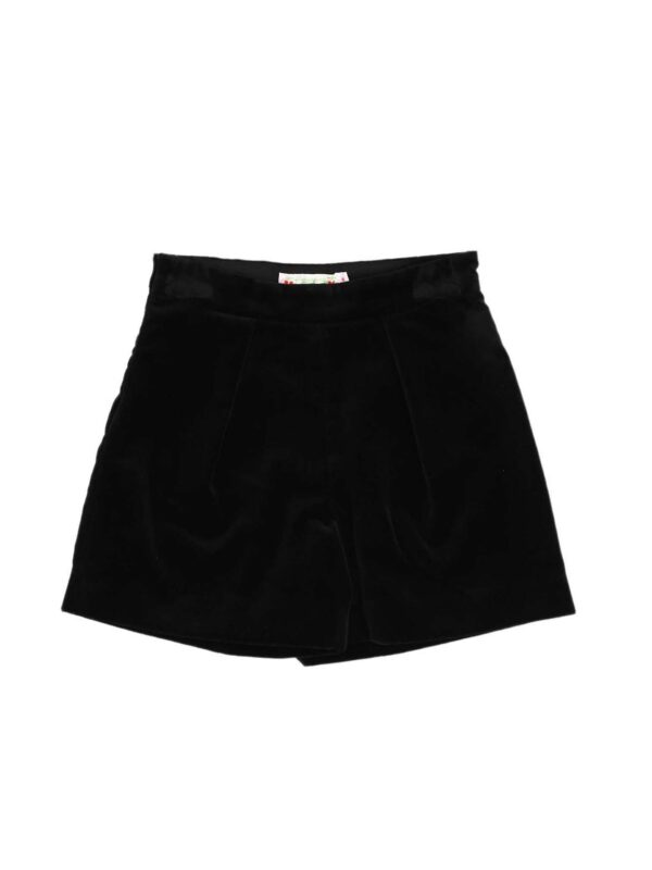 SHORT NERO IN VELLUTO