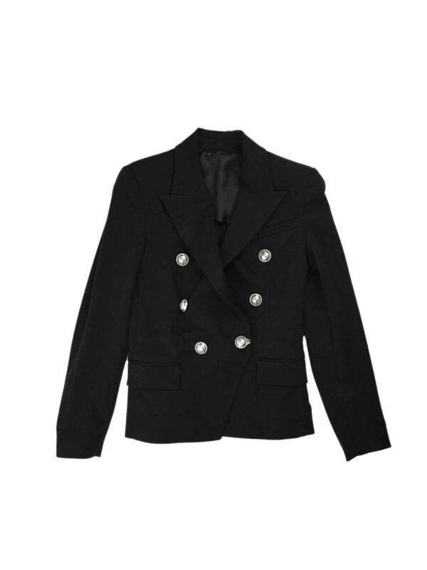 BLAZER NERO CON BOTTONI ARGENTO
