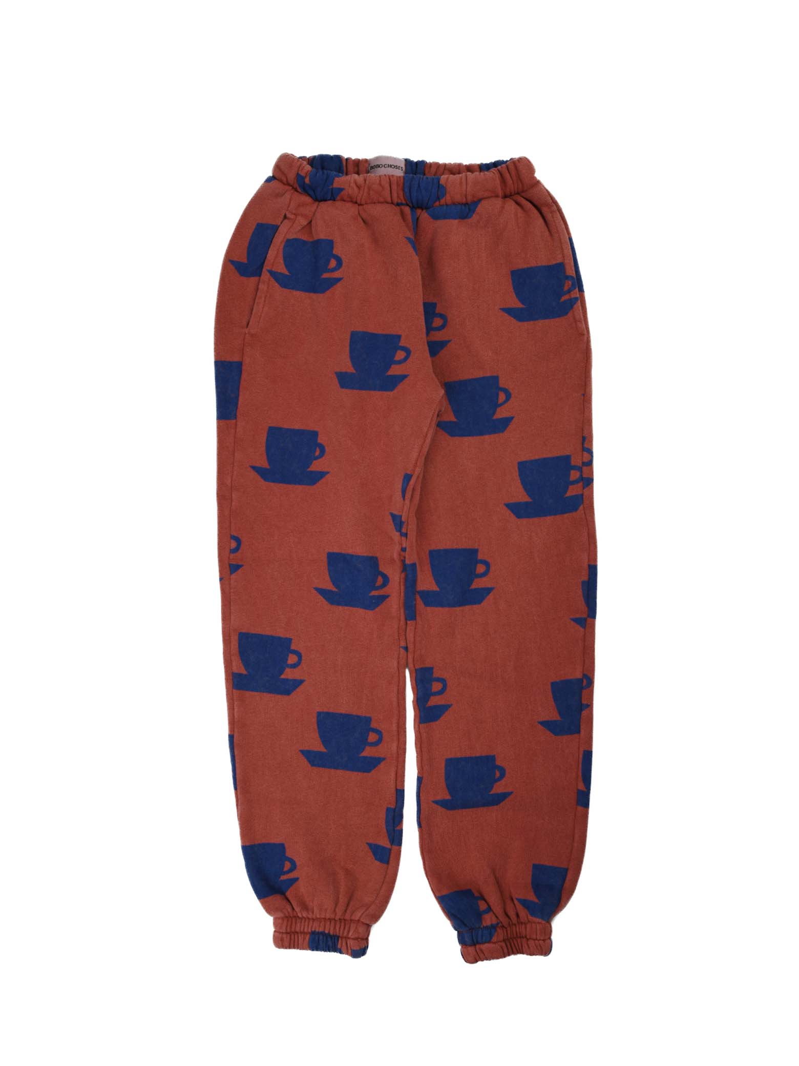 "PANTALONE IN FELPA MATTONE ""CUP OF TEA"""