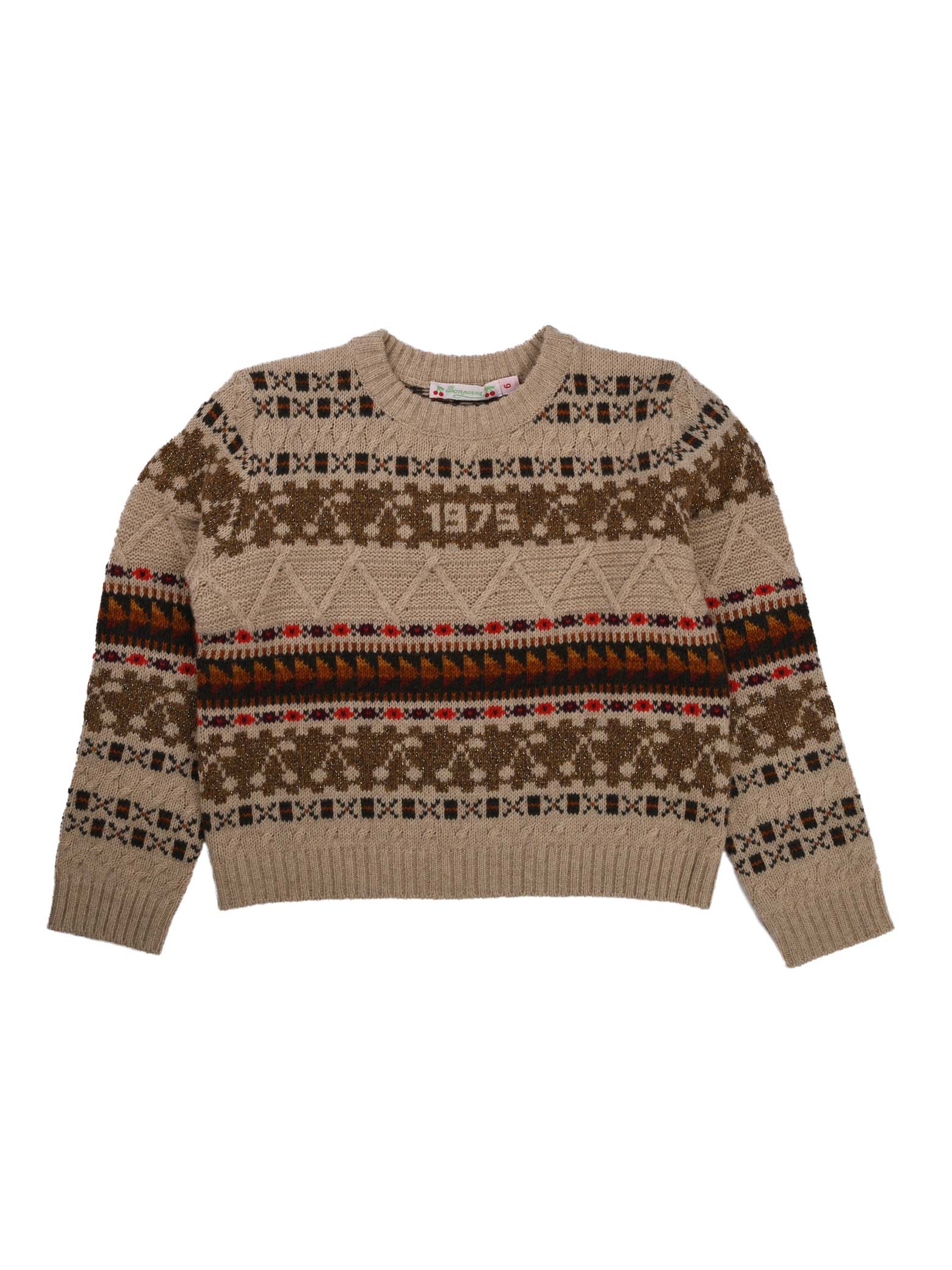 MAGLIA INTARSIATA BEIGE