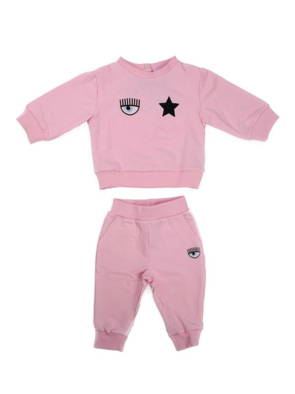 COMPLETO TUTA ROSA CON FELPA GIROCOLLO