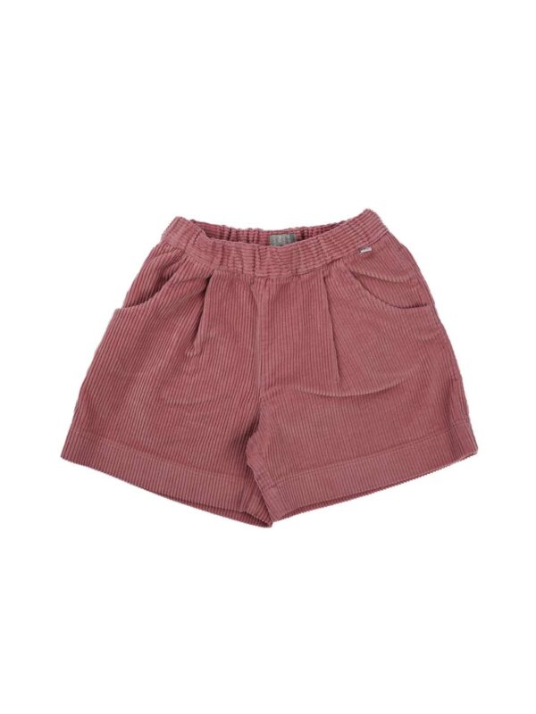 SHORT IN VELLUTO ROSA