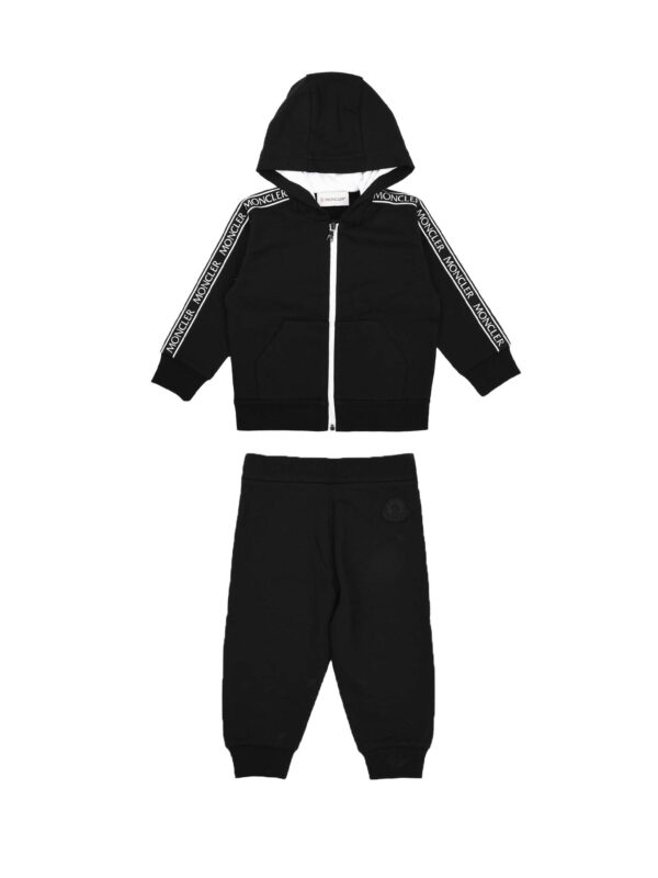 COMPLETO TUTA NERO CON FELPA ZIP