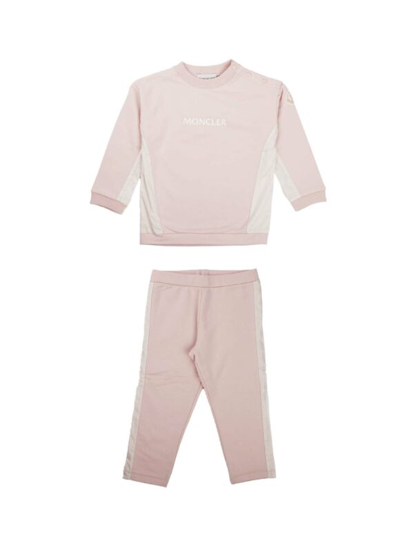 COMPLETO TUTA CON FELPA GIROCOLLO ROSA