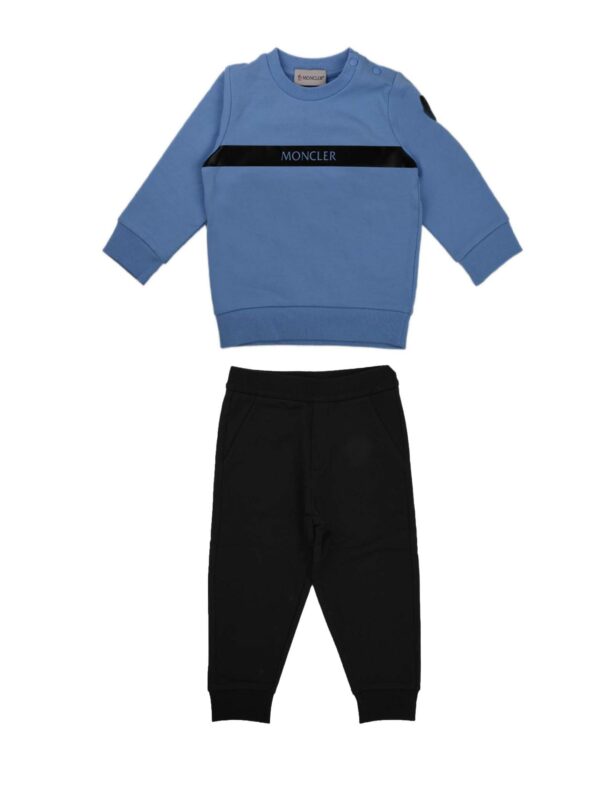 COMPLETO TUTA CON FELPA GIRO AZZURRA